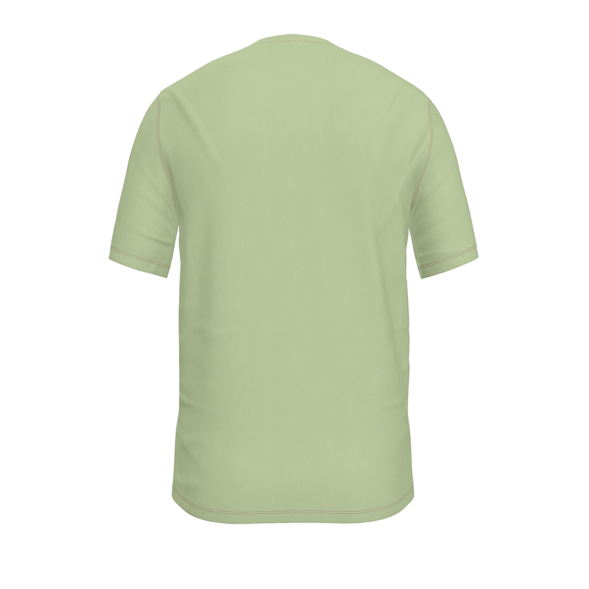 Flower T-Shirt — Pistachio / Burgundy — back view