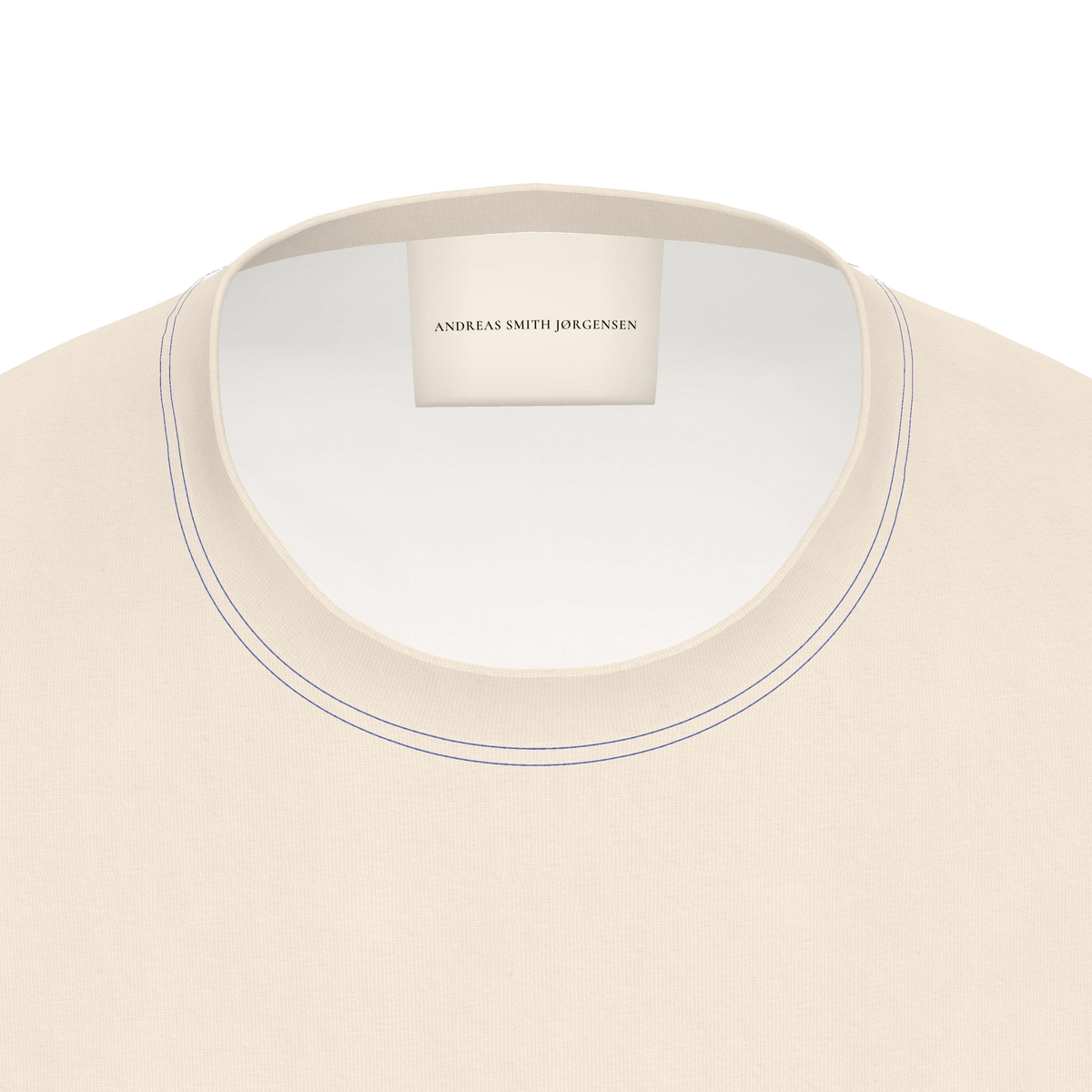 Flower T-Shirt — Cream / Deep Blue — detail view