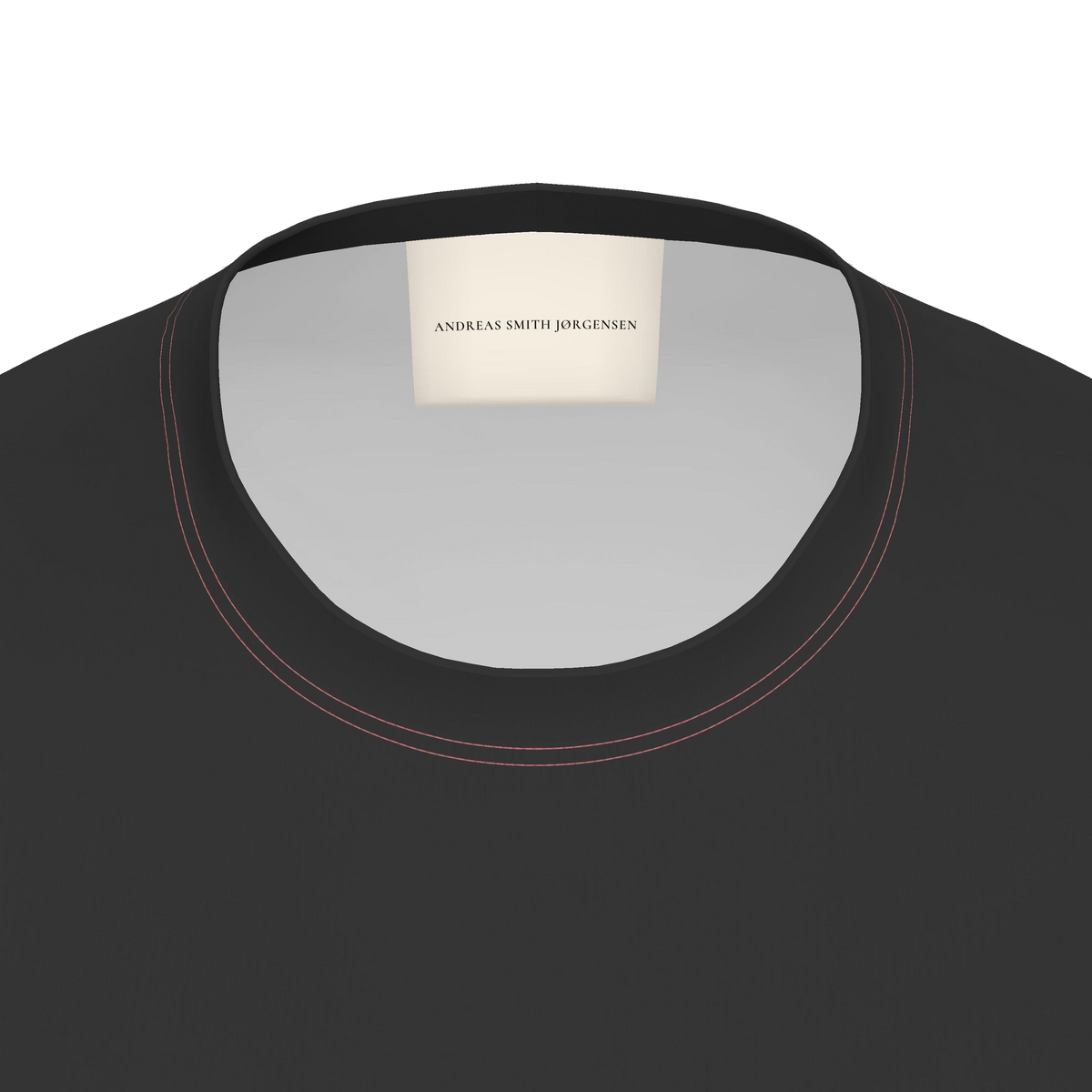 Flower T-Shirt — Black / Warm Red — detail view