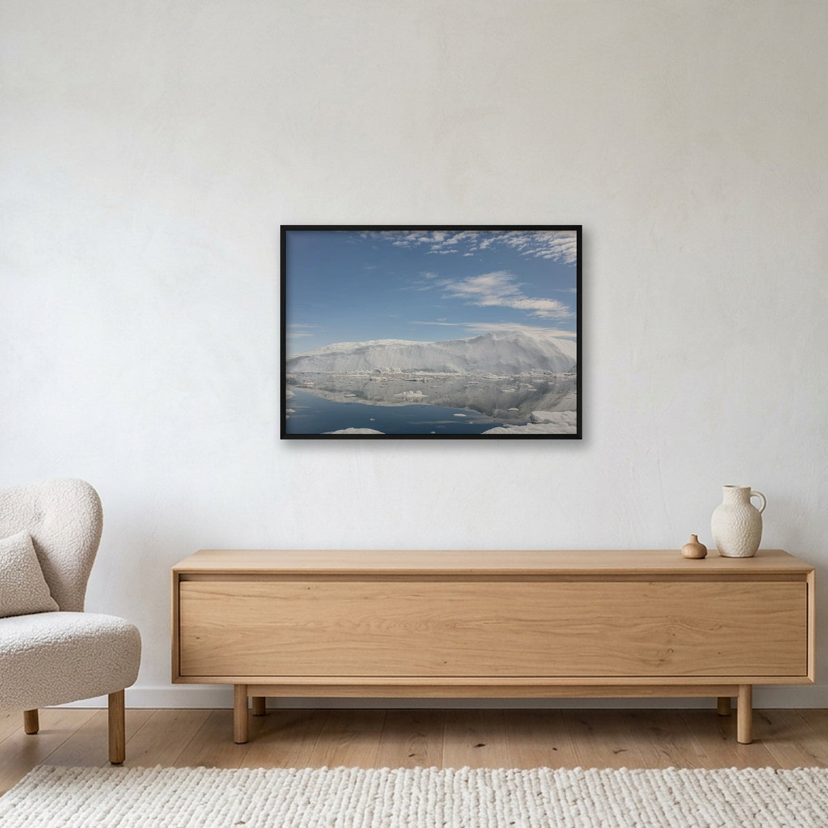 Disko Bay #8 — 100×70cm, 39×28" Black Frame