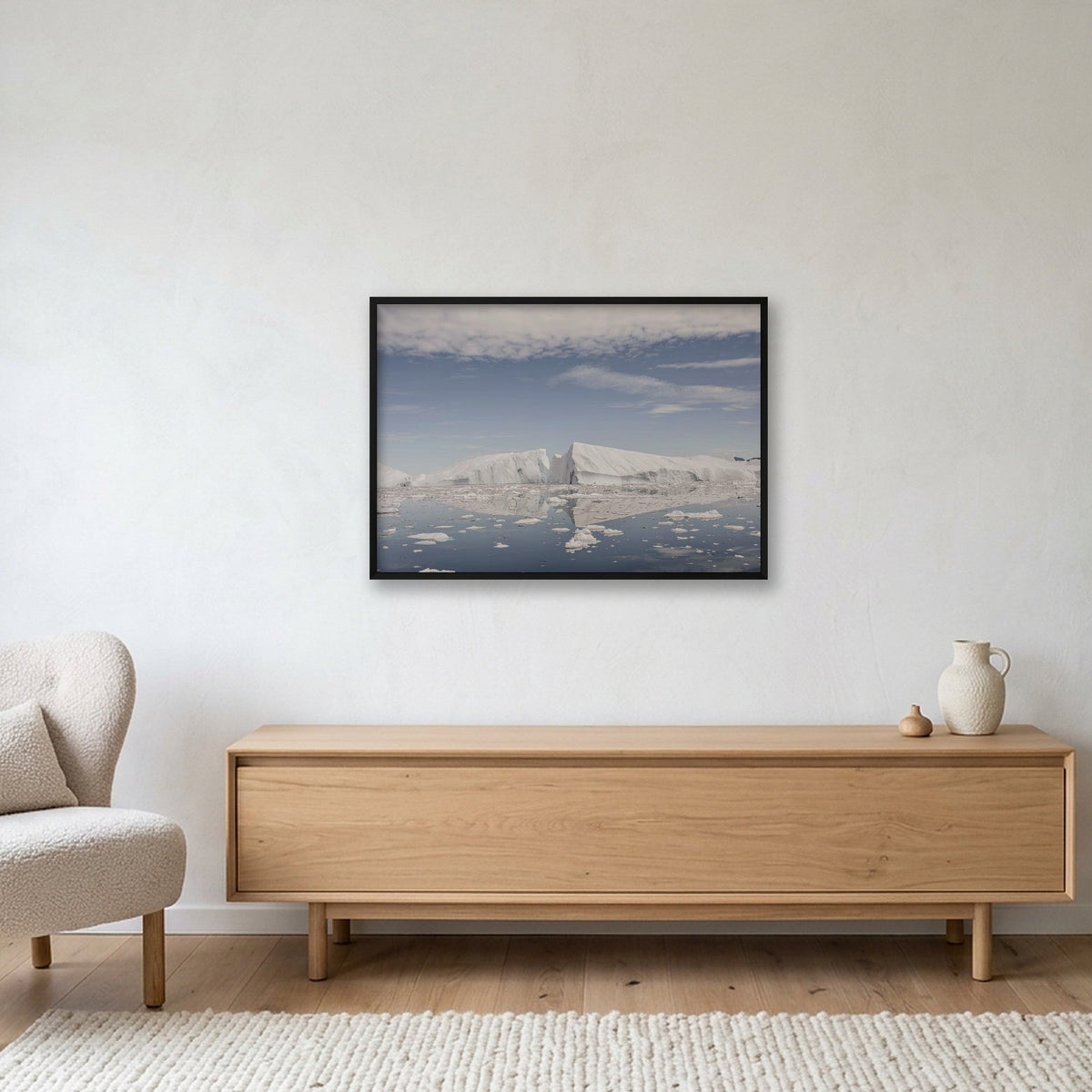 Disko Bay #7 — 100×70cm, 39×28" Black Frame