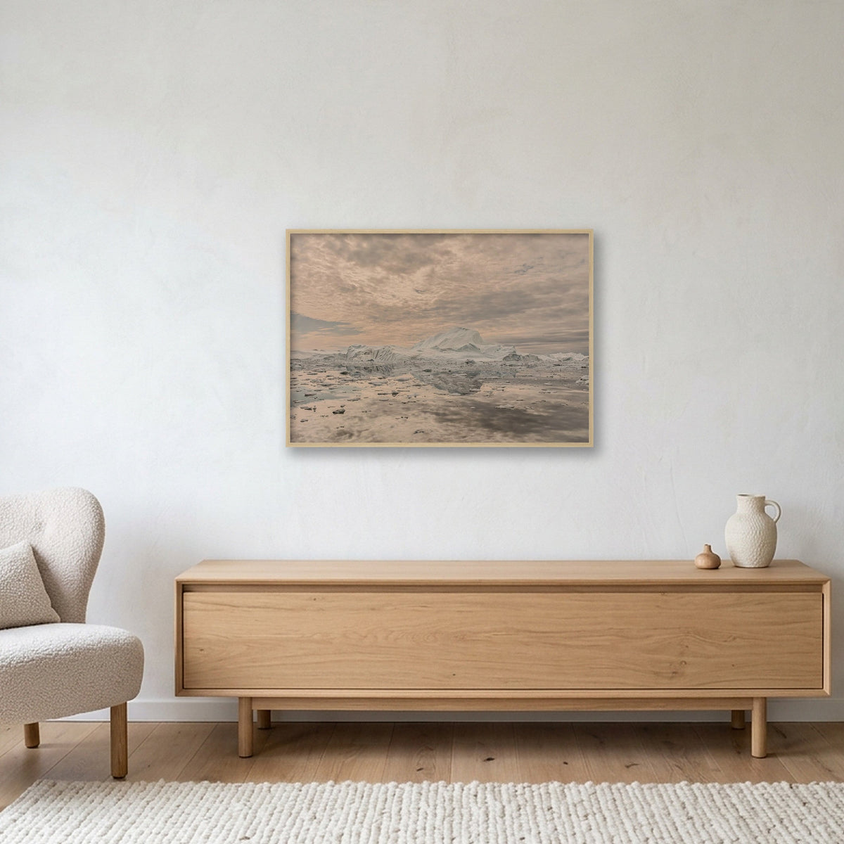 Disko Bay #10 — 100×70cm, 39×28" Oak Frame