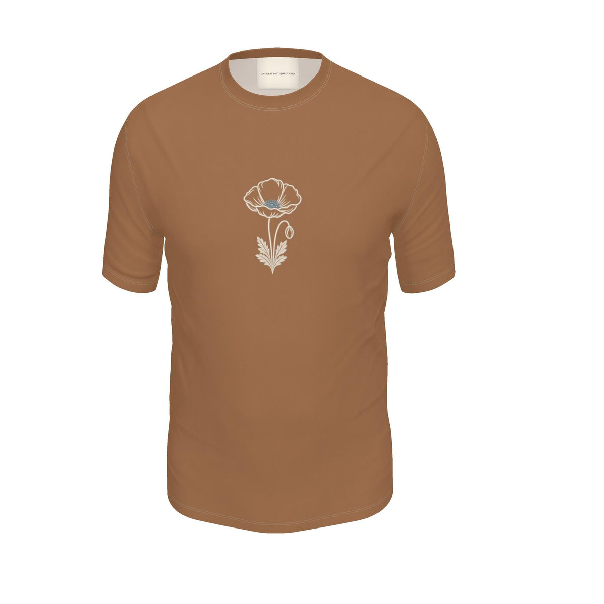 Flower T-Shirt — Smoky Burnt Orange / White, front product view