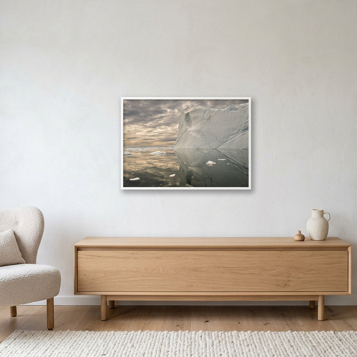 Disko Bay #14 — 100×70cm, 39×28" White Frame