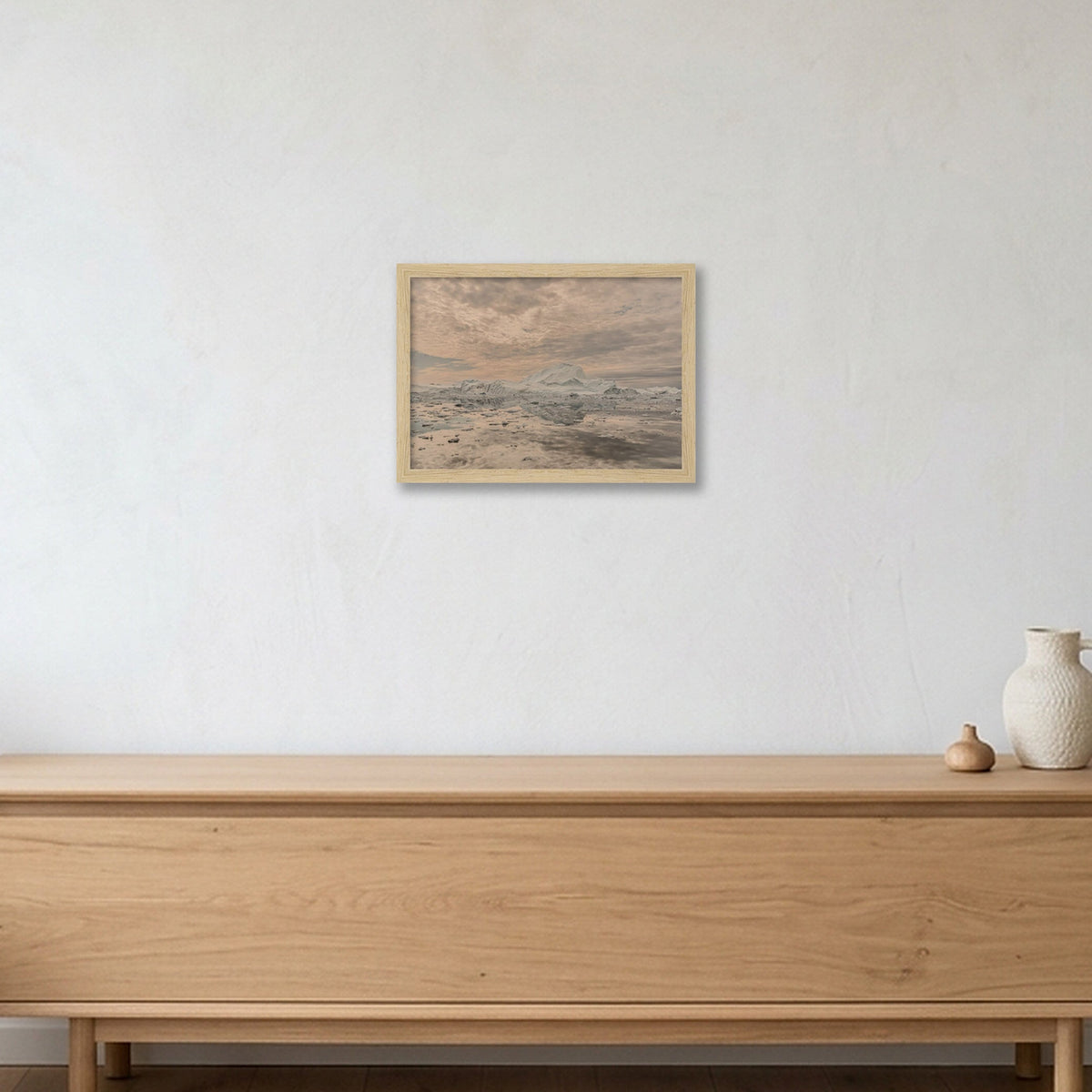 Disko Bay #10 — A4 (30×21cm, 12×8") Oak Frame