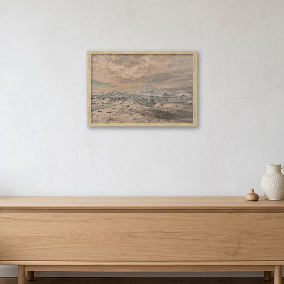 Disko Bay #10 — 45×30cm, 18×12" Oak Frame