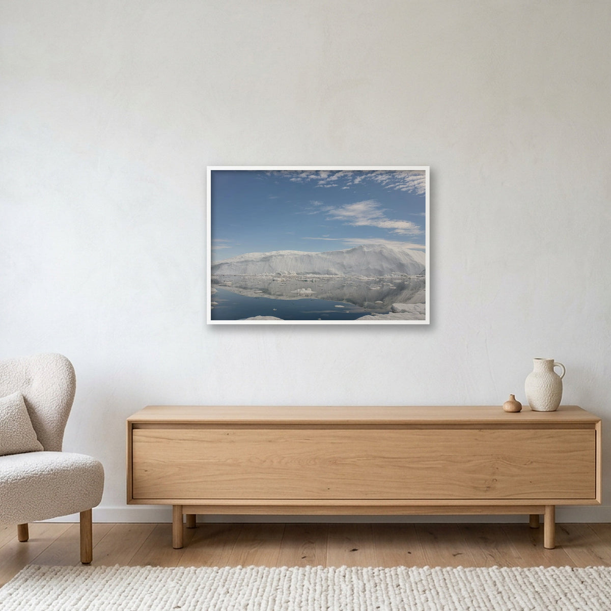 Disko Bay #8 — 100×70cm, 39×28" White Frame