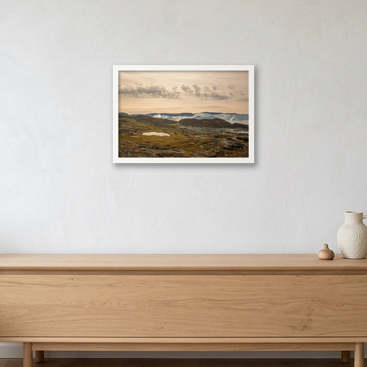 Ilulissat Landscape #3 — 45×30cm, 18×12" White Frame