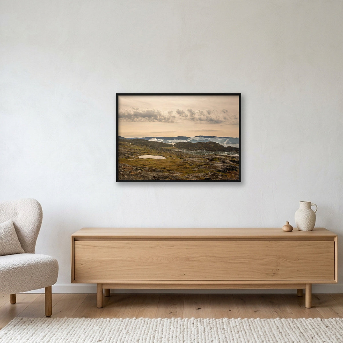 Ilulissat Landscape #3 — 100×70cm, 39×28" Black Frame