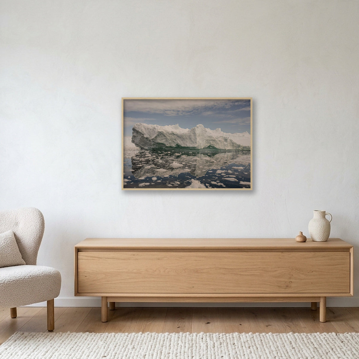 Disko Bay #15 — 100×70cm, 39×28" Oak Frame