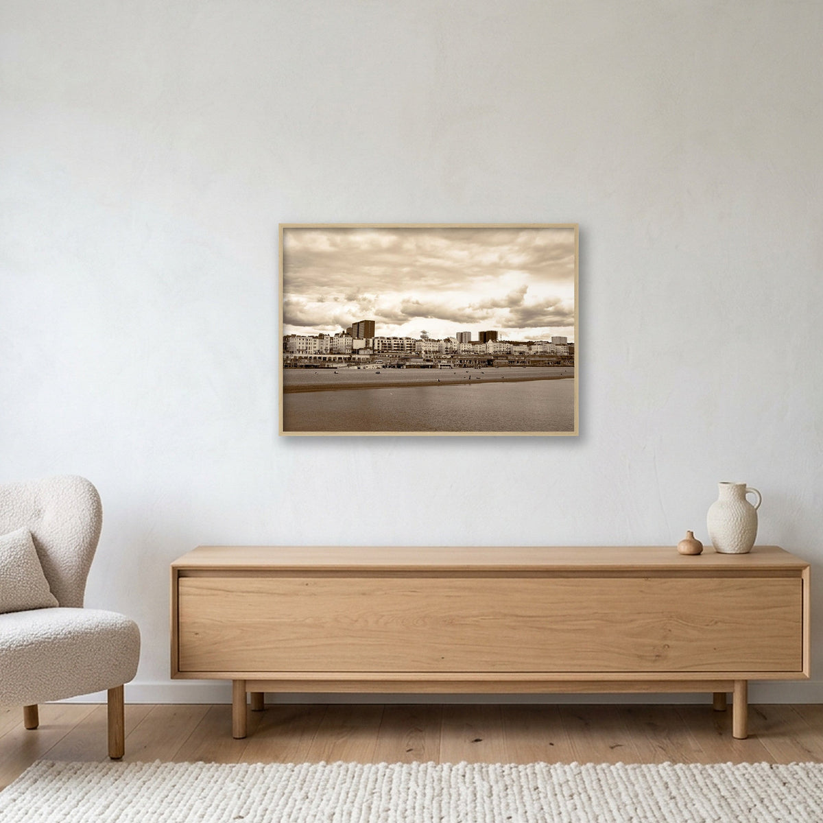Brighton #1 — 100×70cm, 39×28" Oak Frame