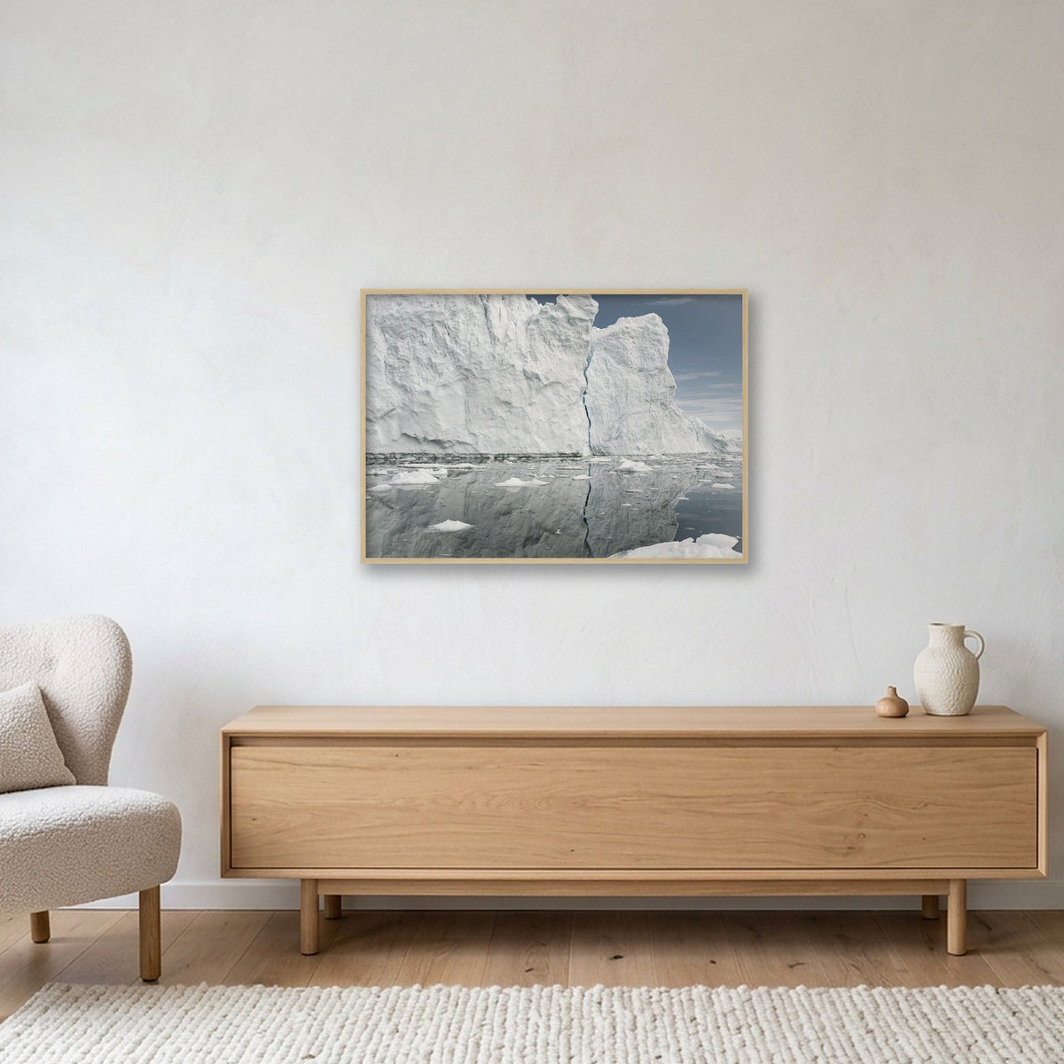 Disko Bay #11 — 100×70cm, 39×28" Oak Frame