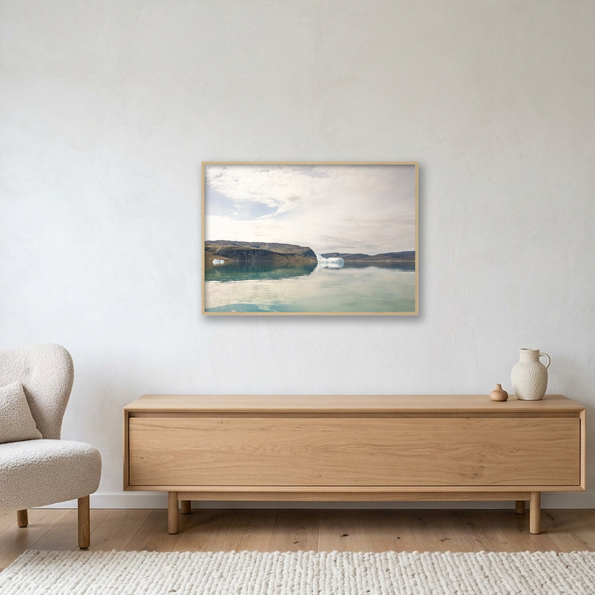 Ilulissat Landscape #13 — 100×70cm, 39×28" Oak Frame