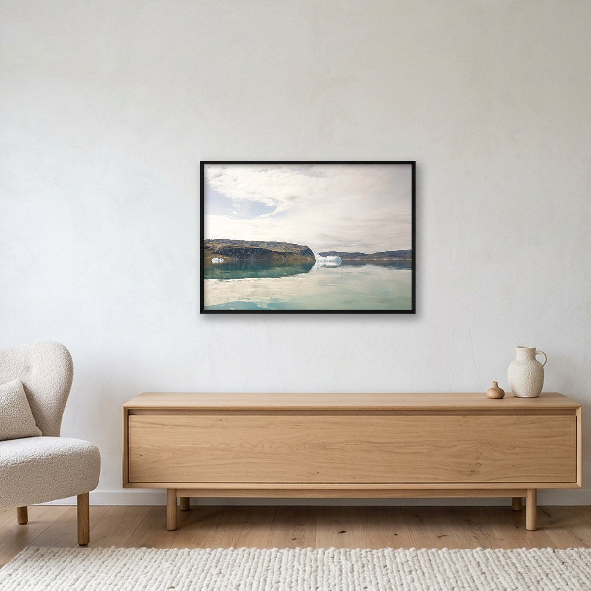 Ilulissat Landscape #13 — 100×70cm, 39×28" Black Frame