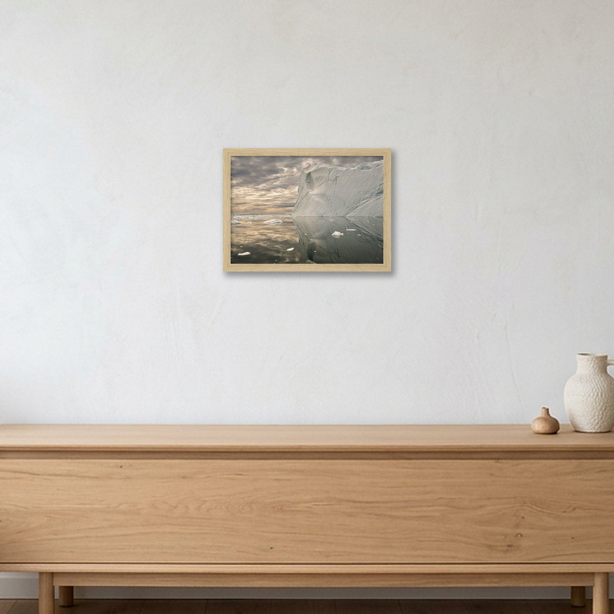 Disko Bay #14 — A4 (30×21cm, 12×8") Oak Frame
