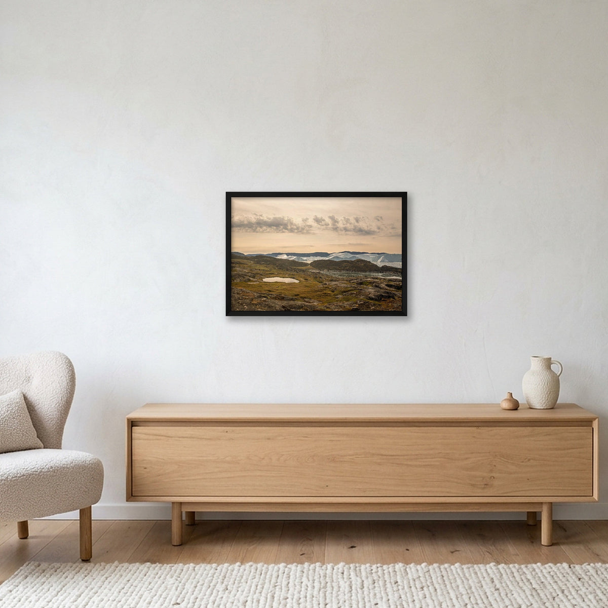 Ilulissat Landscape #3 — 60×40cm, 24×16" Black Frame
