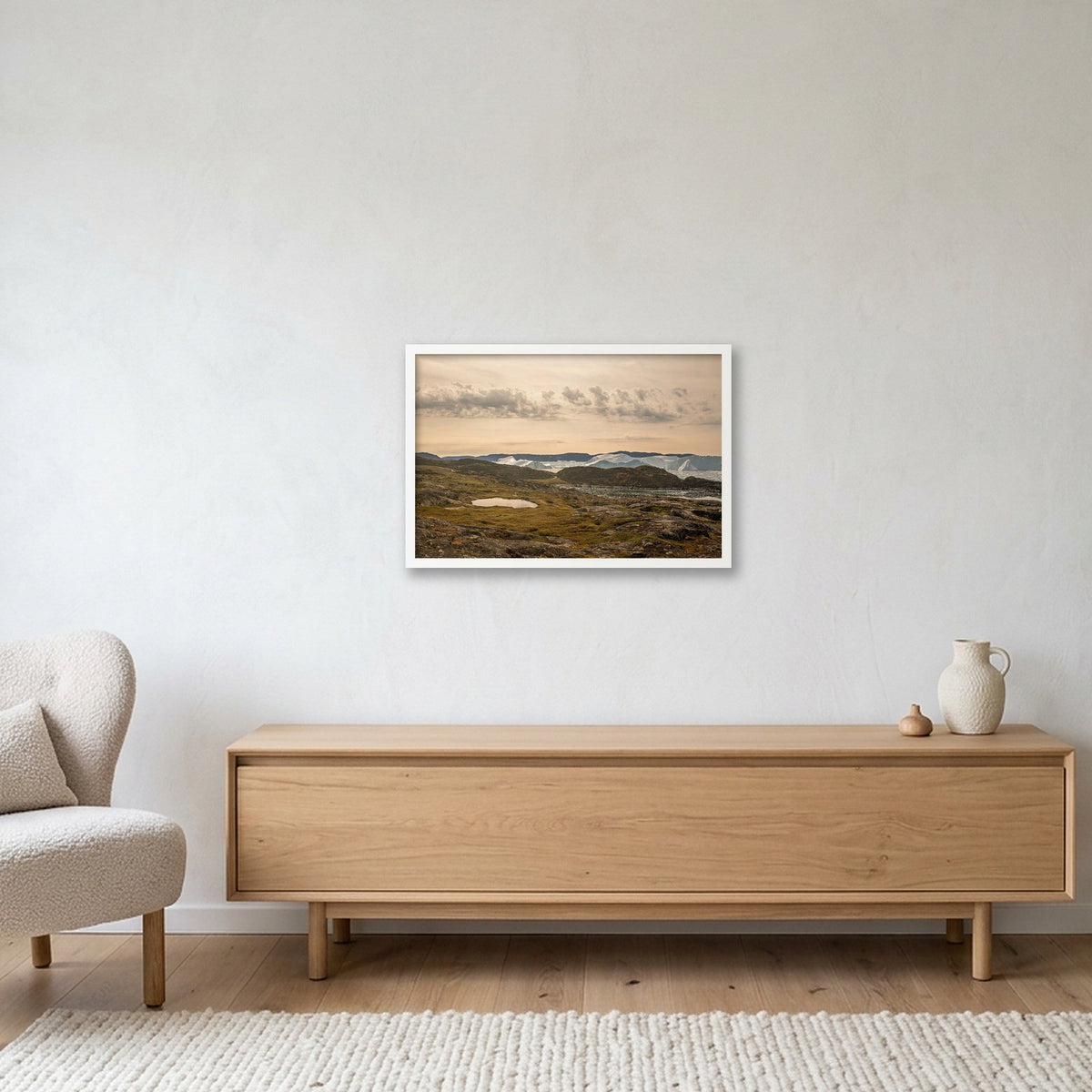 Ilulissat Landscape #3 — 60×40cm, 24×16" White Frame