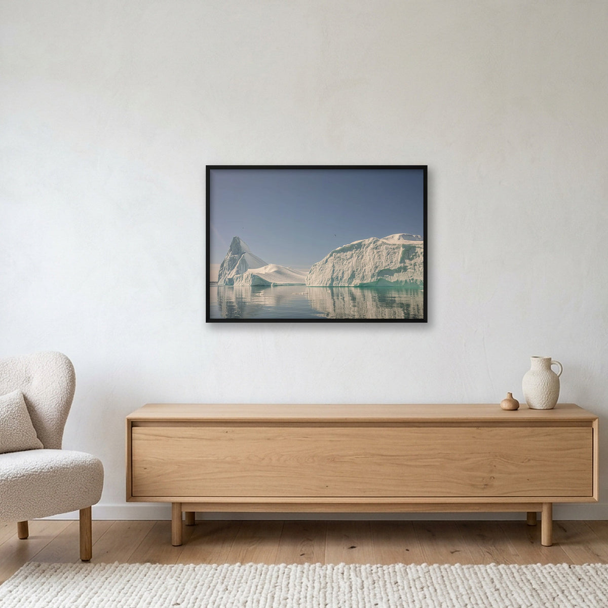 Disko Bay #4 — 100×70cm, 39×28" Black Frame