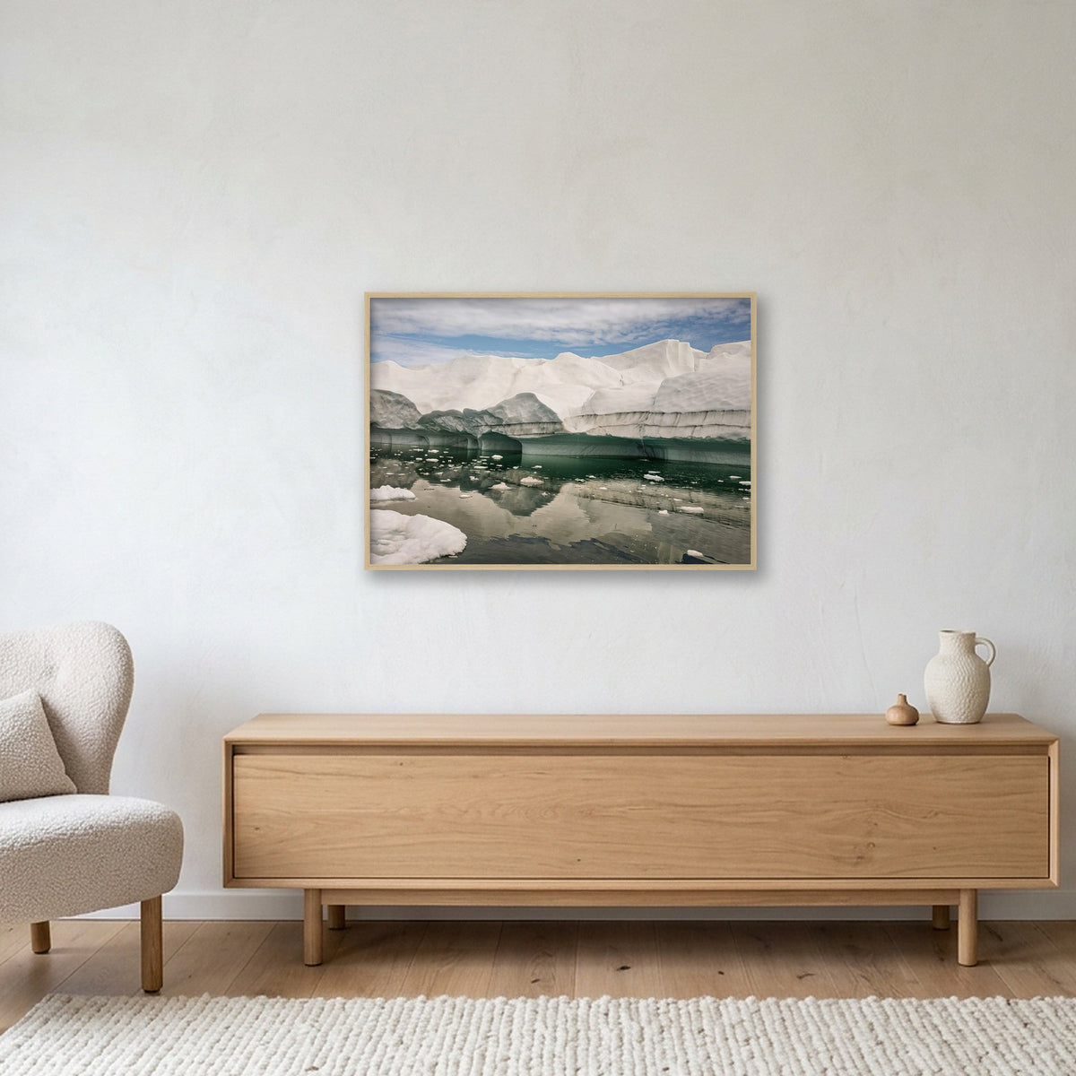 Disko Bay #16 — 100×70cm, 39×28" Oak Frame