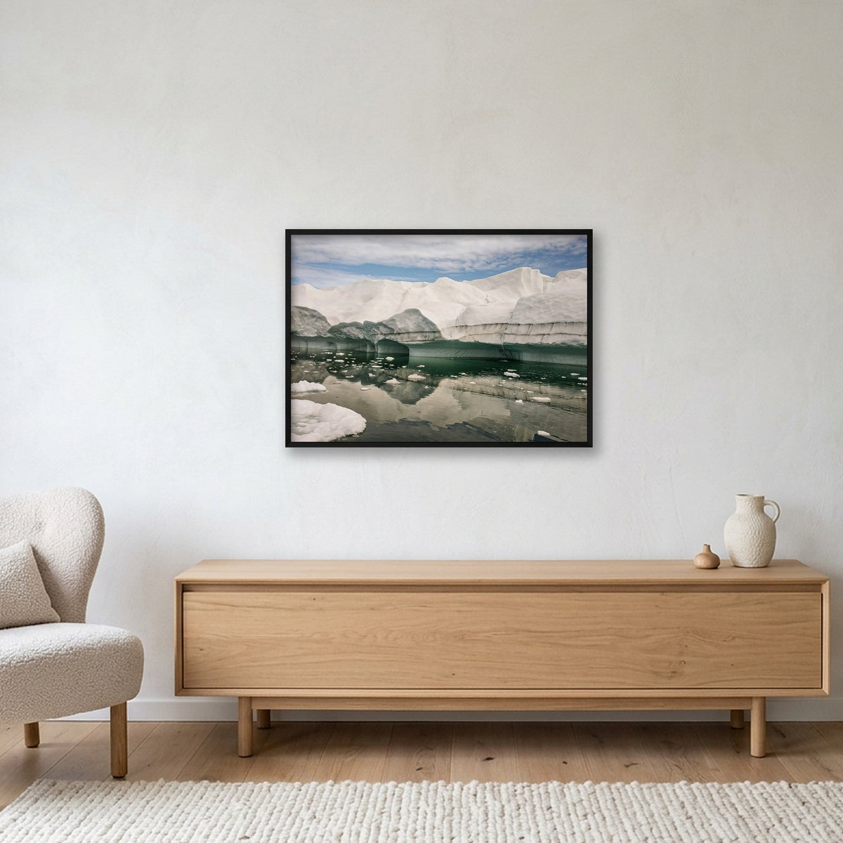 Disko Bay #16 — 100×70cm, 39×28" Black Frame