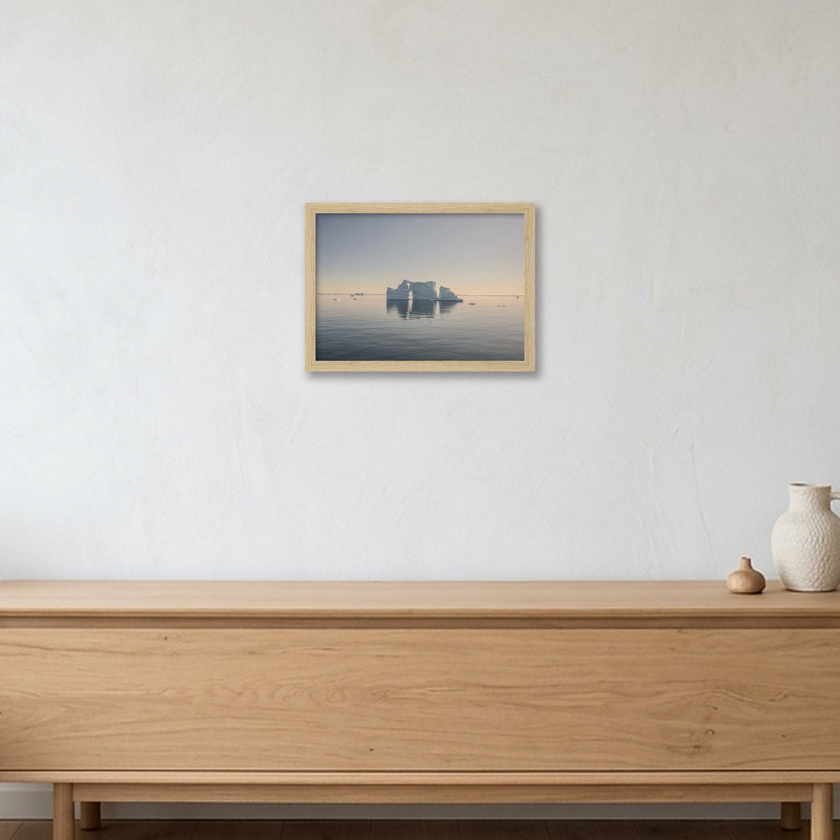 Disko Bay #1 — A4 (30×21cm, 12×8") Oak Frame