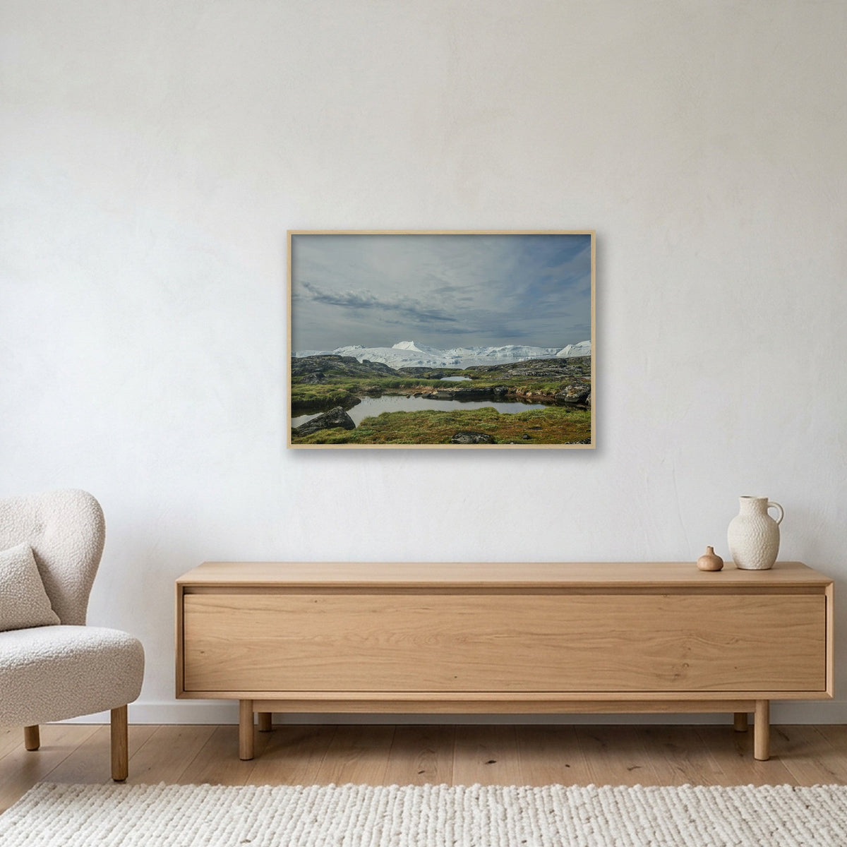 Ilulissat Landscape #4 — 100×70cm, 39×28" Oak Frame