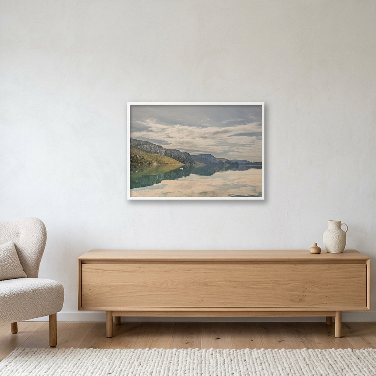 Ilulissat Landscape #12 — 100×70cm, 39×28" White Frame