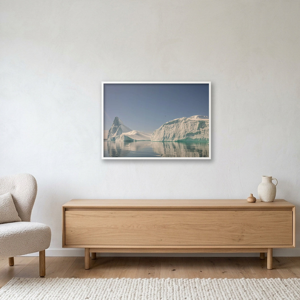 Disko Bay #4 — 100×70cm, 39×28" White Frame