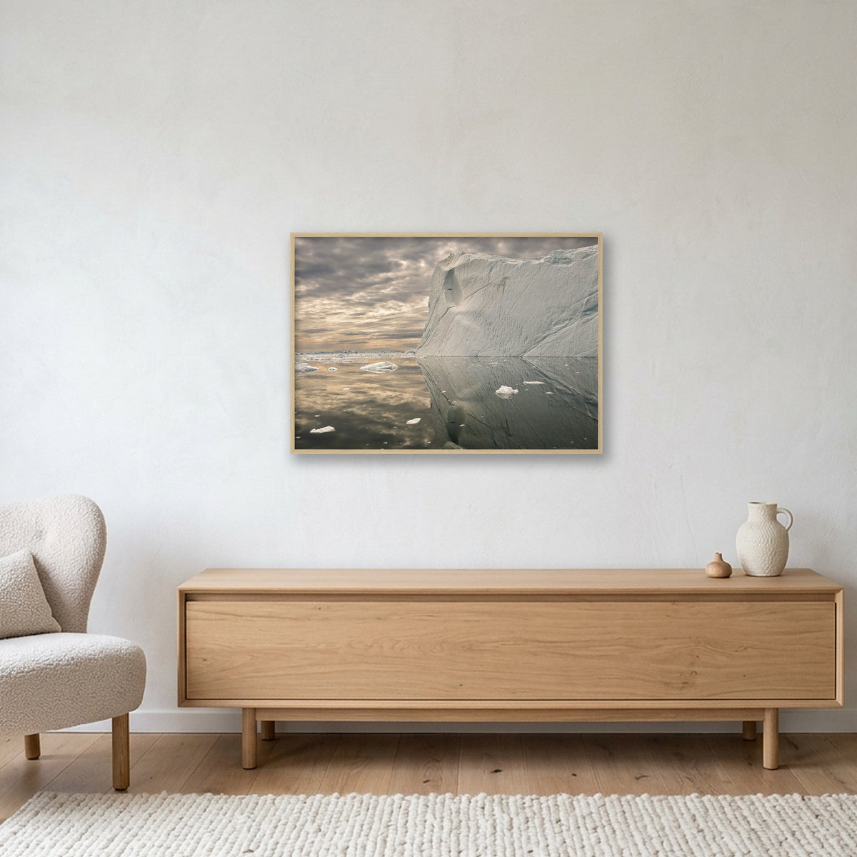 Disko Bay #14 — 100×70cm, 39×28" Oak Frame