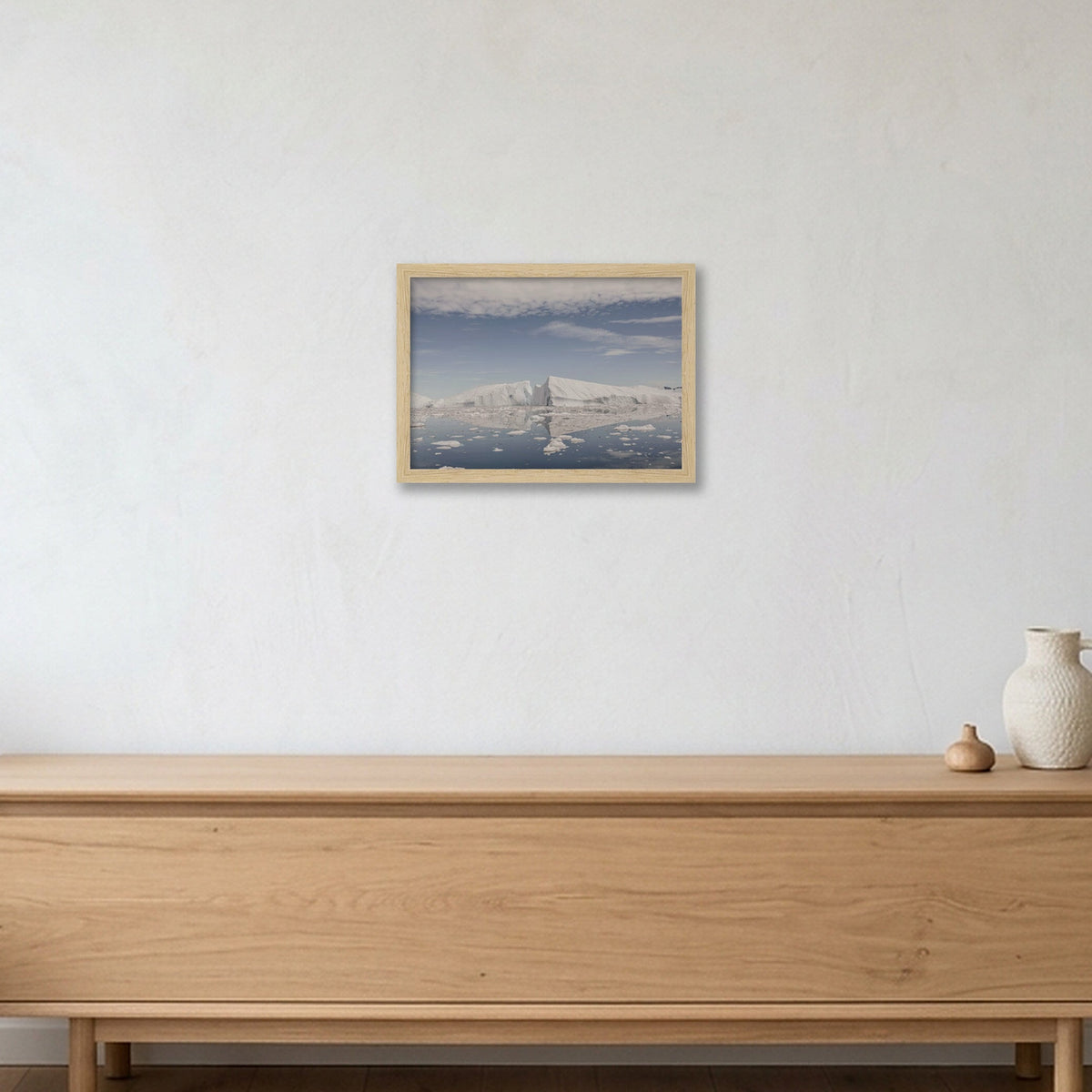 Disko Bay #7 — A4 (30×21cm, 12×8") Oak Frame