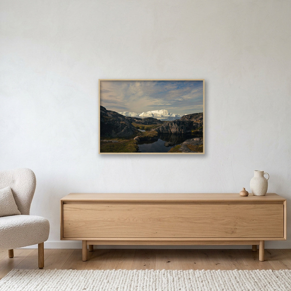 Ilulissat Landscape #6 — 100×70cm, 39×28" Oak Frame