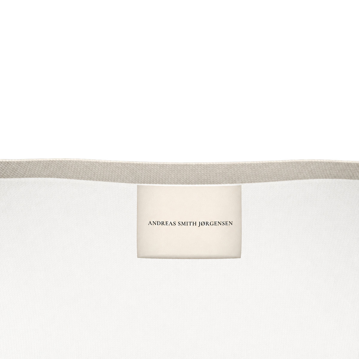 Natalie’s Flower Fitted T-Shirt — Cream / Burgundy, label detail