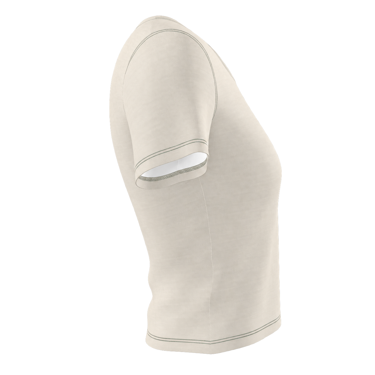 Natalie’s Flower Fitted T-Shirt — Cream / Burgundy, opposite side