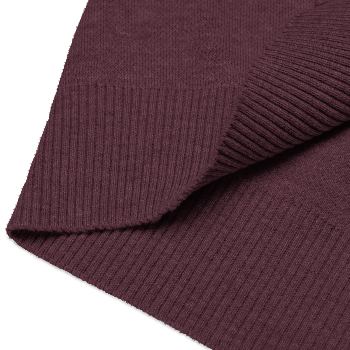 Flower Knit Vest — Burgundy / Cream — detail view