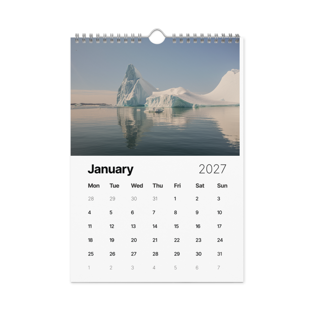 2027 Wall Calendar — Greenland — front view