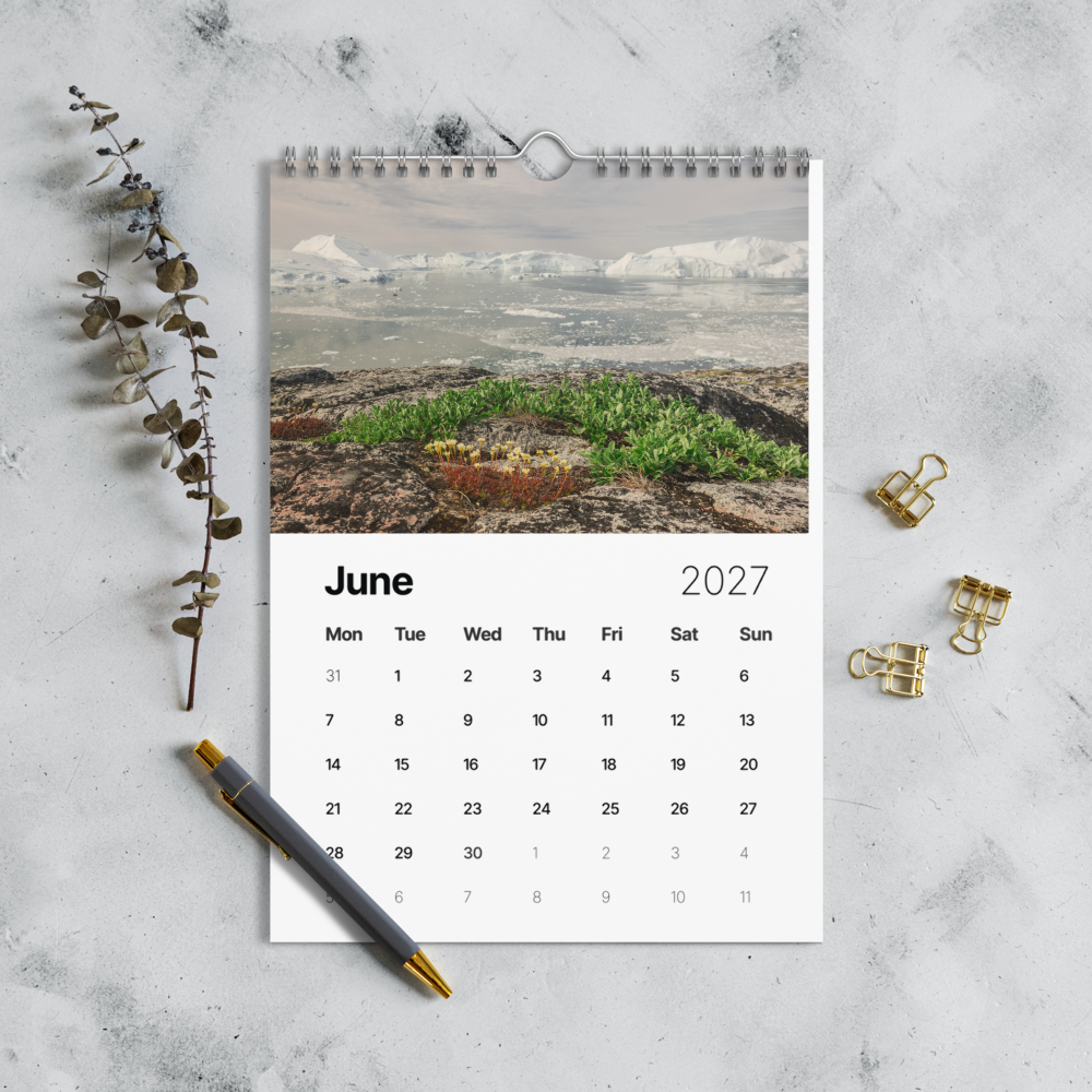 2027 Wall Calendar — Greenland — front view