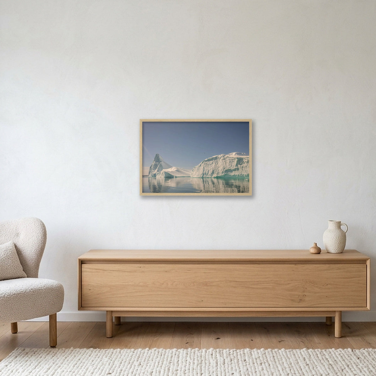 Disko Bay #4 — 60×40cm, 24×16" Oak Frame