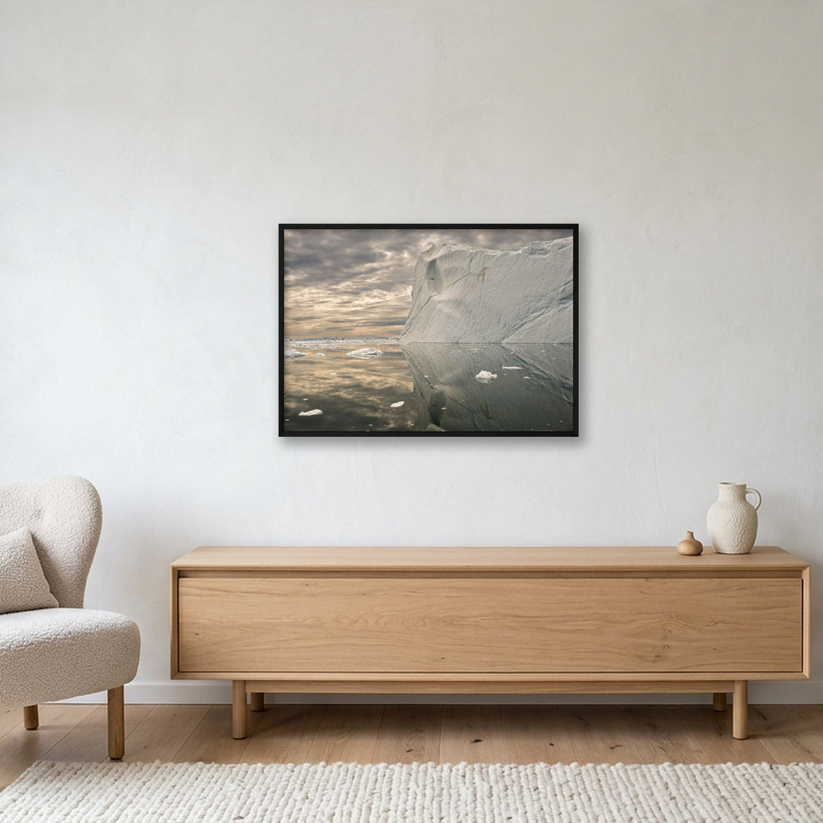 Disko Bay #14 — 100×70cm, 39×28" Black Frame