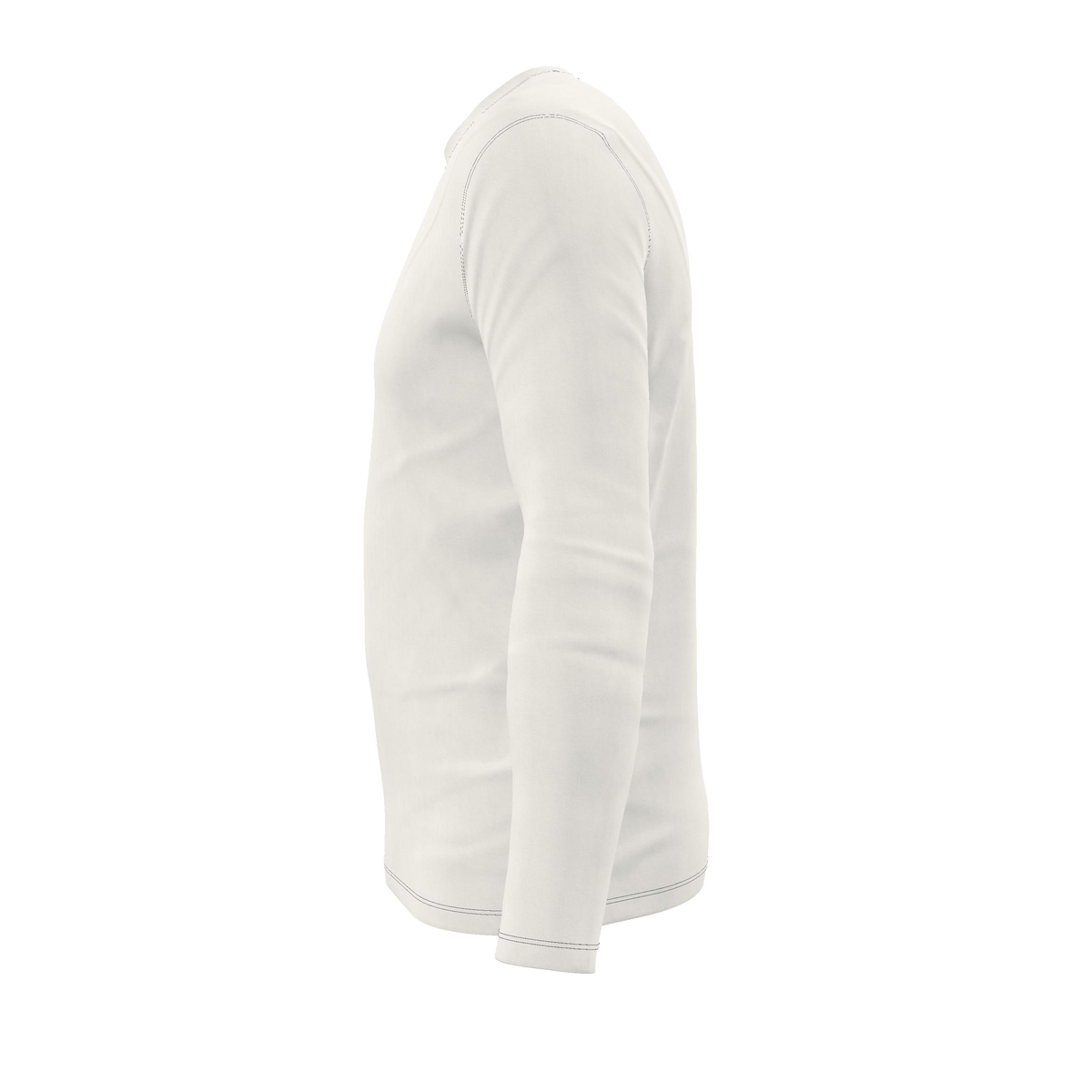 Flower Long Sleeve T-Shirt — White — left-side view