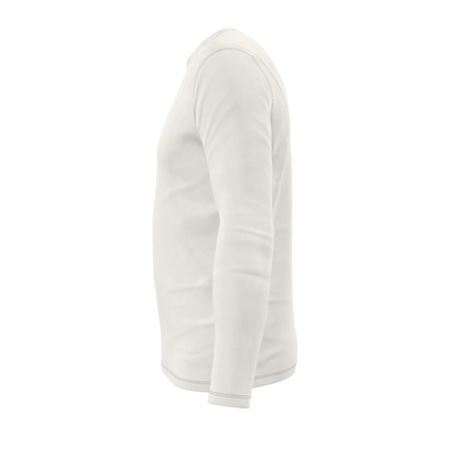 Flower Long Sleeve T-Shirt — White — left-side view