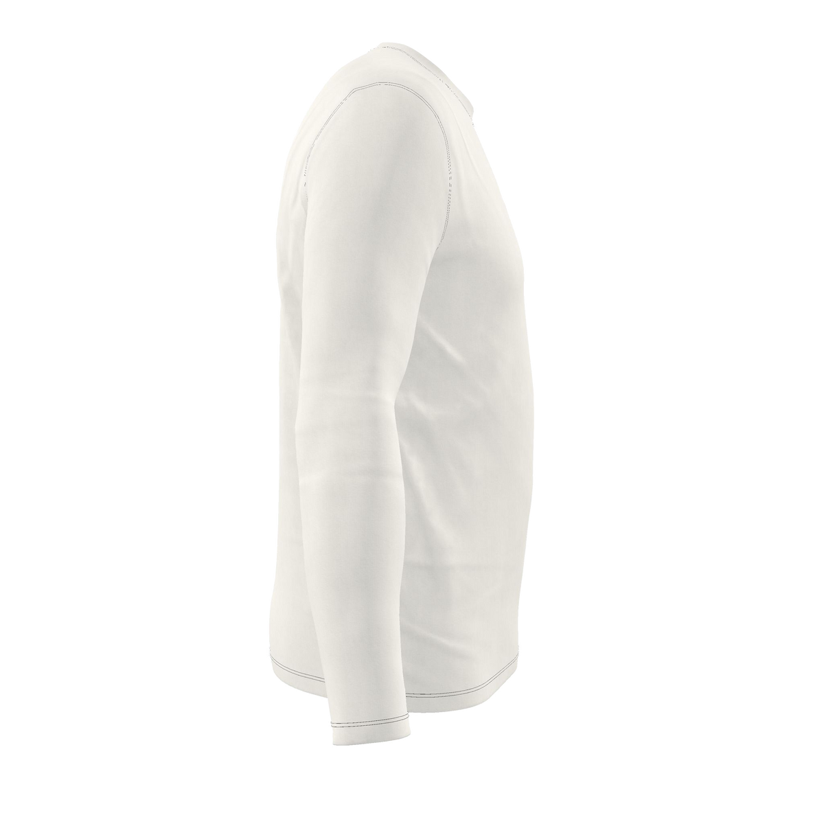 Flower Long Sleeve T-Shirt — White — right-side view