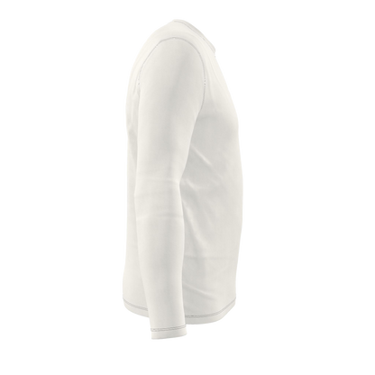 Flower Long Sleeve T-Shirt — White — right-side view