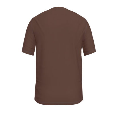 Flower T-Shirt — Chocolate / Powder Blue — back view
