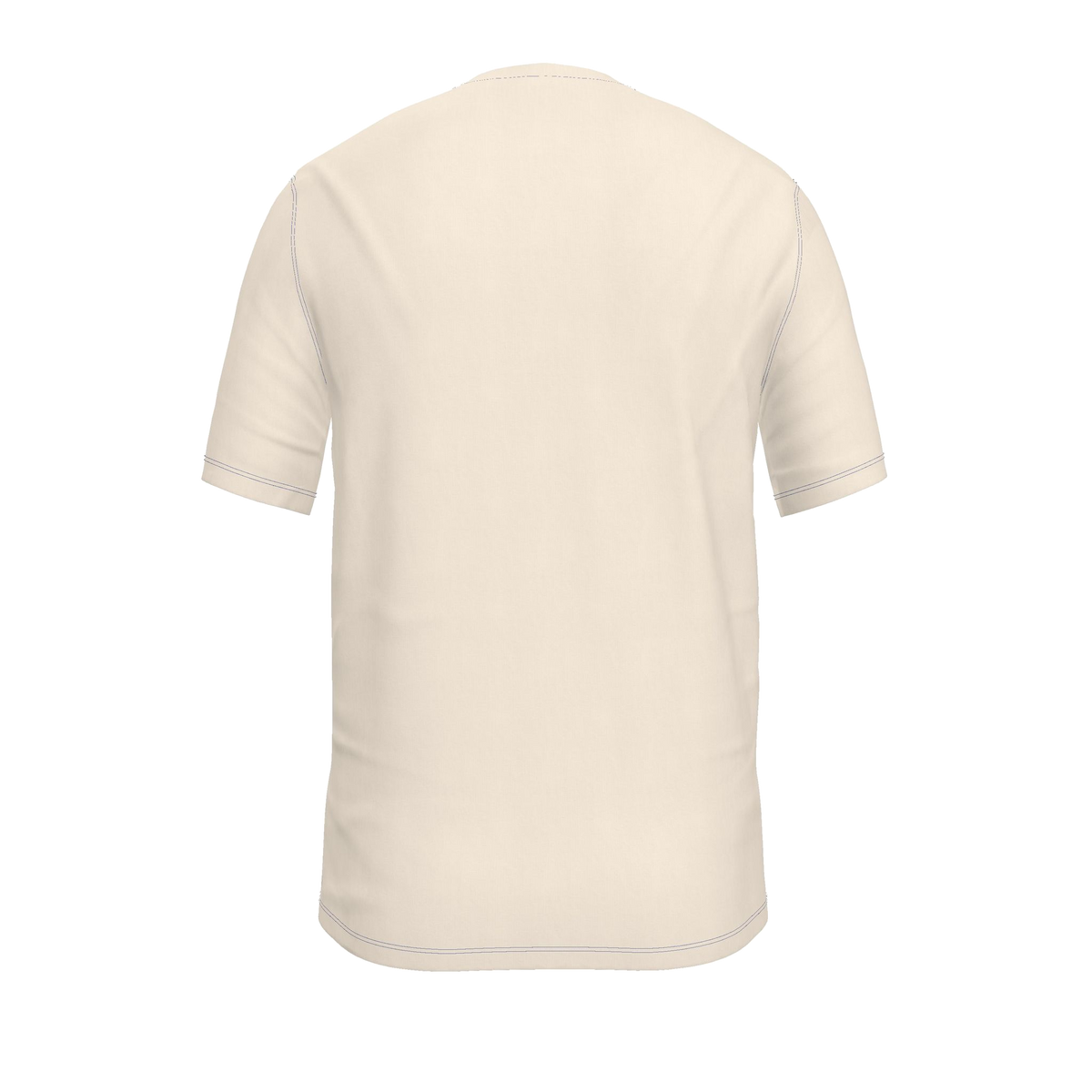 Flower T-Shirt — Cream / Deep Blue — back view