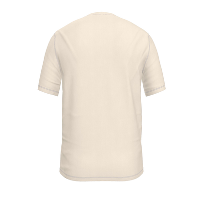 Flower T-Shirt — Cream / Deep Blue — back view