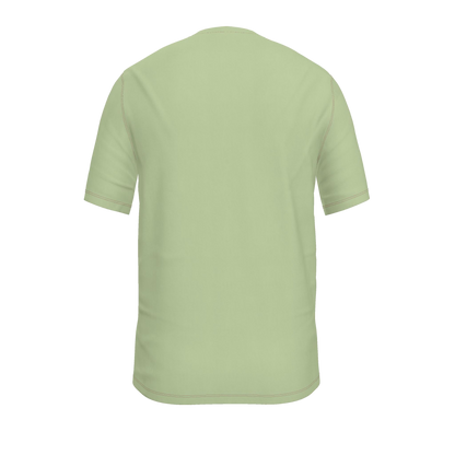 Flower T-Shirt — Pistachio / Burgundy — back view