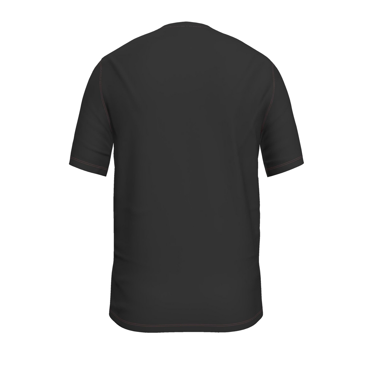 Flower T-Shirt — Black / Warm Red — back view