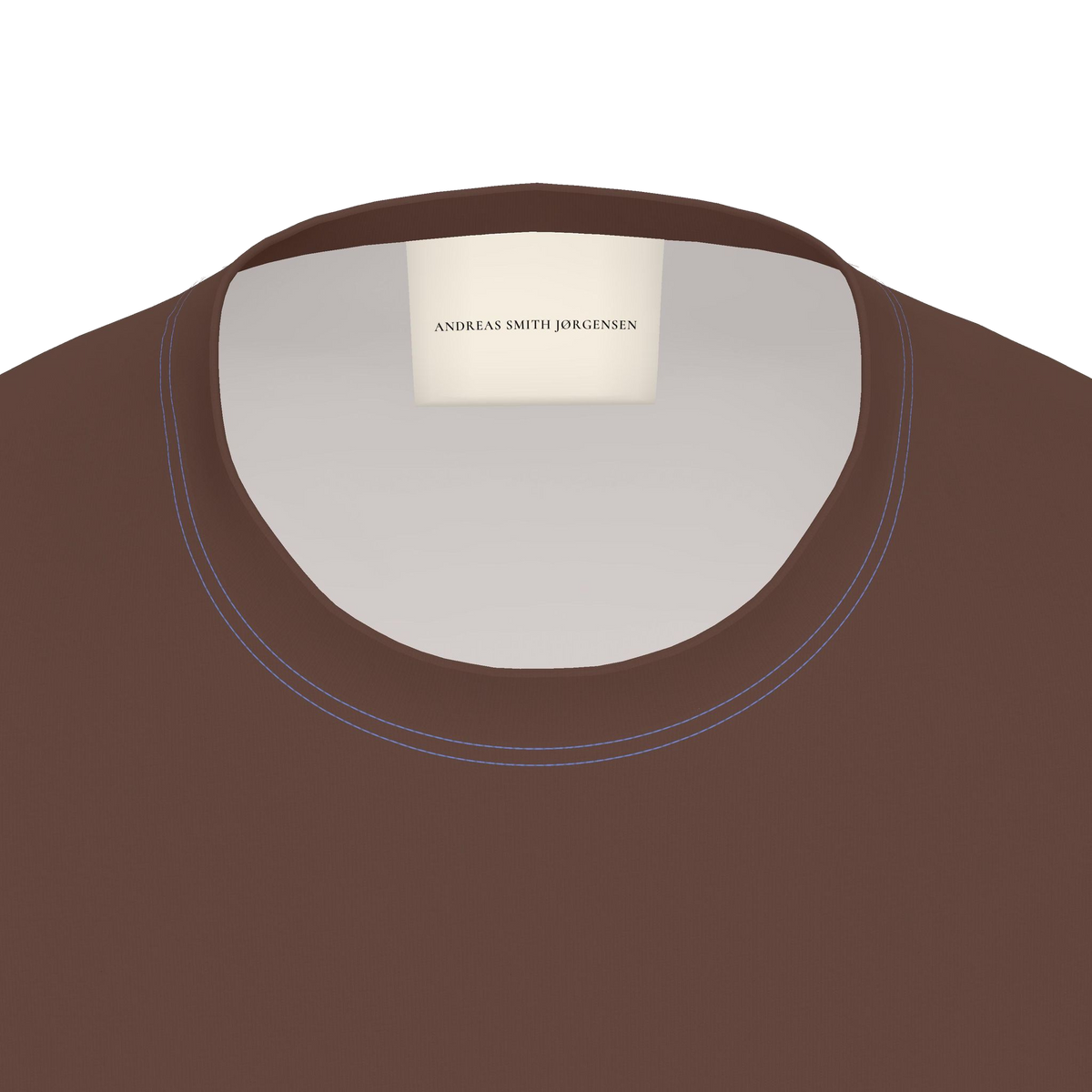 Flower T-Shirt — Chocolate / Powder Blue — label detail