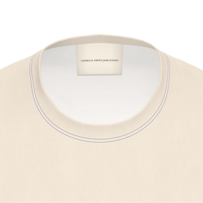 Flower T-Shirt — Cream / Deep Blue — detail view