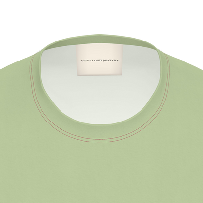 Flower T-Shirt — Pistachio / Burgundy — detail view